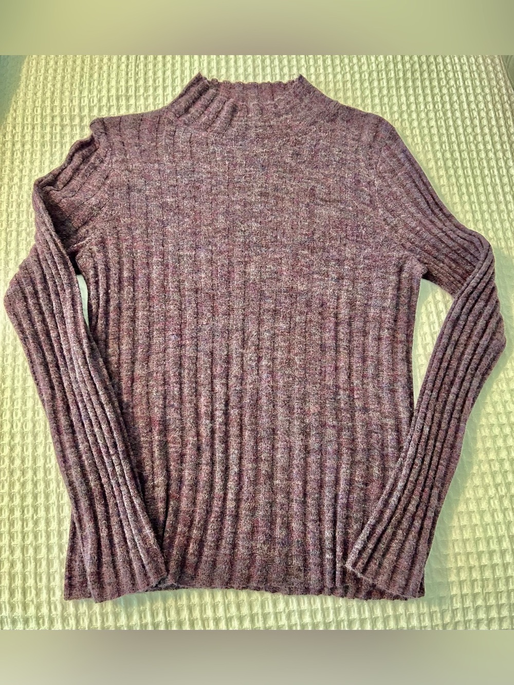 Madewell mock neck ribbed sweater